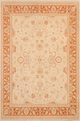 handmade Traditional Kafkaz Beige Orange Hand Knotted RECTANGLE 100% WOOL area rug 8 x 10